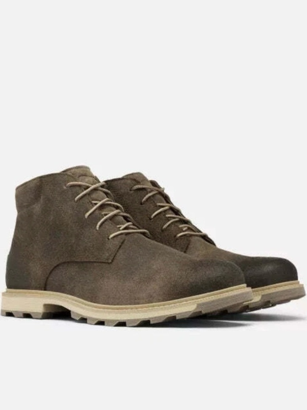 Sorel Men's Chukka Boots in Olive Brown with Tan Sole